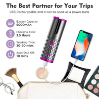 Luxora Cordless Hair Curler Automatic Curling Tool - Portable and Rechargeable