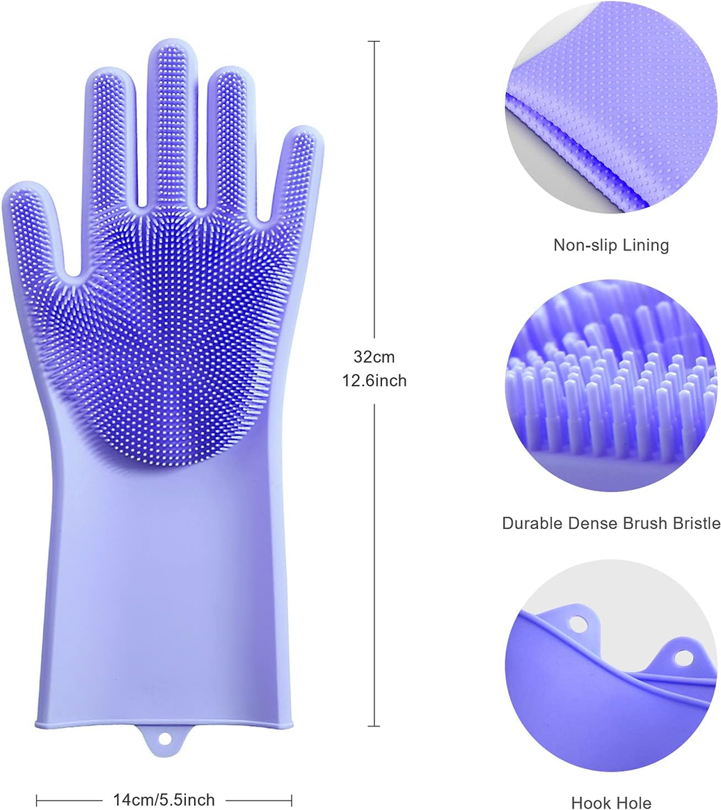 Silicone Scrubber Gloves - The Ultimate Cleaning Solution for Your Home