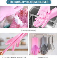 Silicone Scrubber Gloves - The Ultimate Cleaning Solution for Your Home