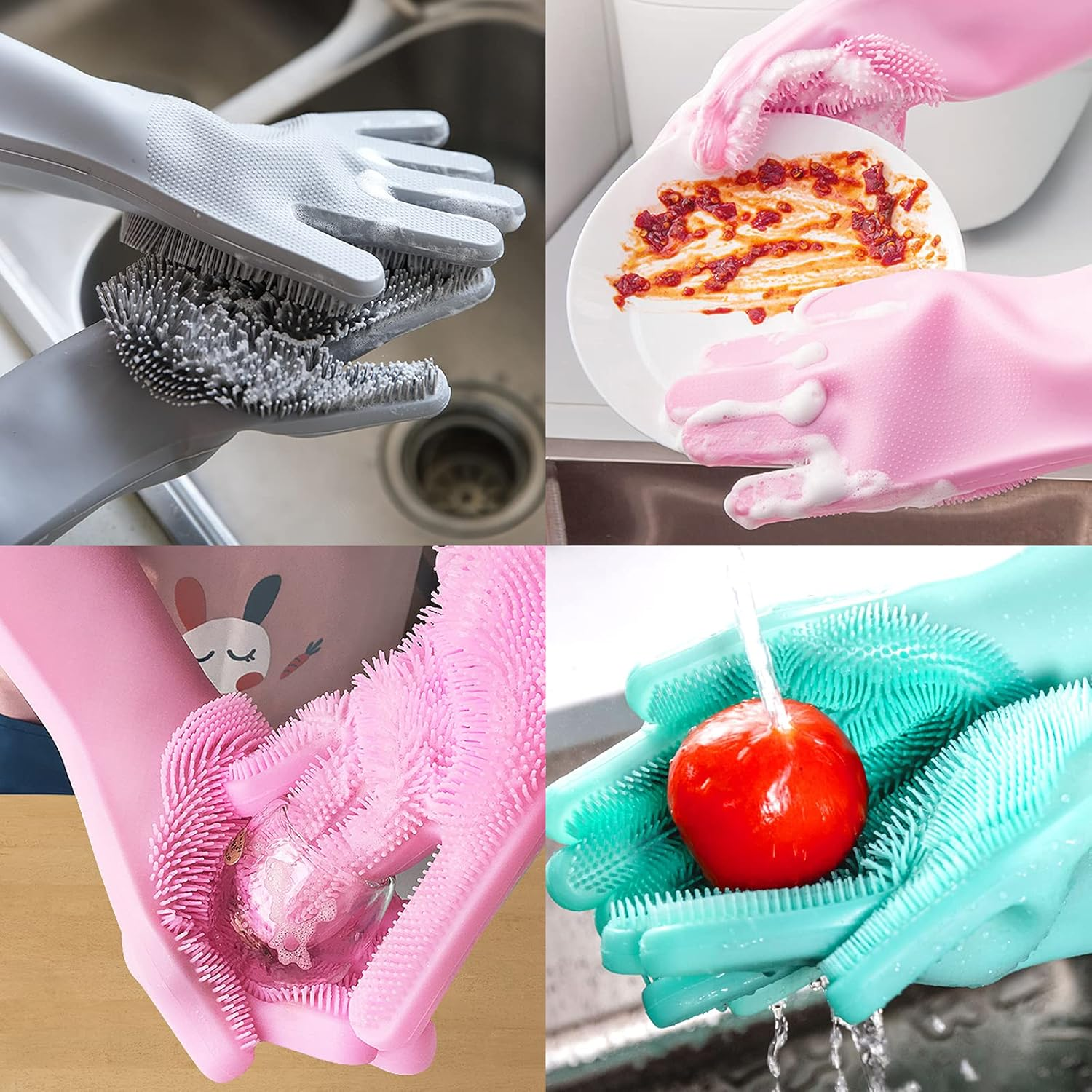 Silicone Scrubber Gloves - The Ultimate Cleaning Solution for Your Home