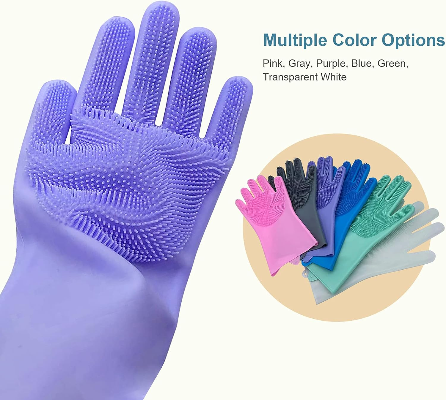 Silicone Scrubber Gloves - The Ultimate Cleaning Solution for Your Home