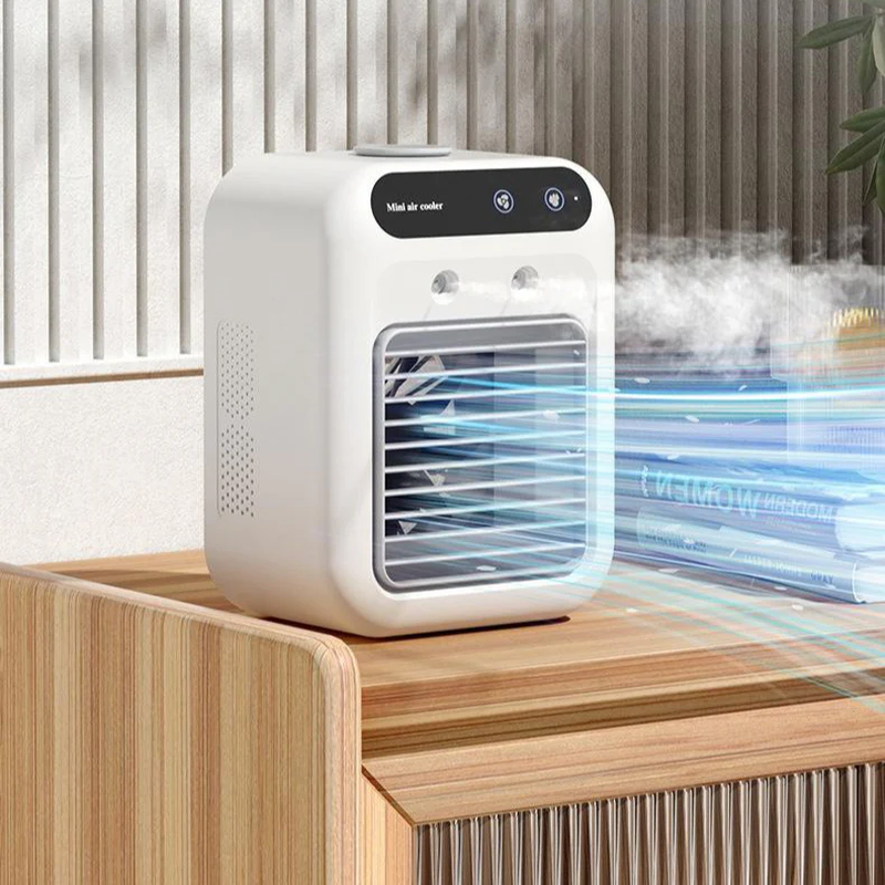 Mini aire acondicionado 3 en 1 para habitación, oficina y coche | Enfriamiento rápido + humidificador