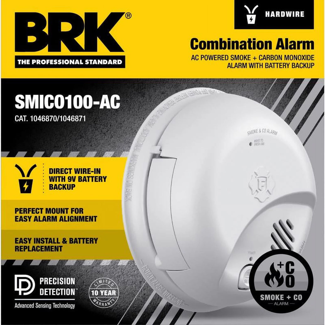 Hard-Wired W/Battery Back-Up Ionization Smoke and Carbon Monoxide Detector