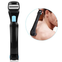Men Shaver Electric Back Hair Shaving Razor Epilator 180 Foldable Battery Manual Long Handle Body Hair Trimmer Removal Tool