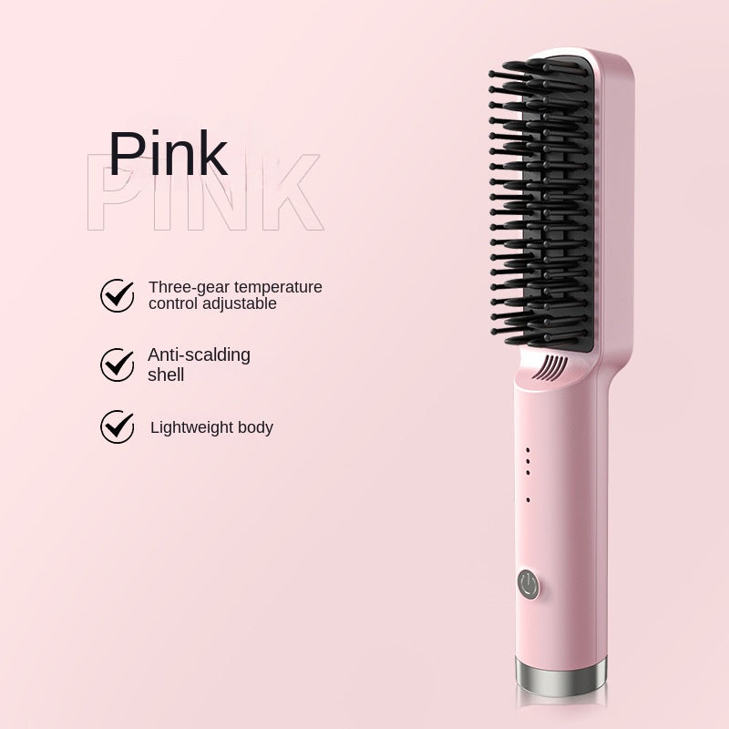 Straight Hair Comb Electric Hot Comb Straight Curly Hair Two-In-One Comb Three-Speed Temperature for Different Needs