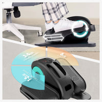 under Desk Elliptical Machine Electric, Ellipse Leg Exerciser for Seniors Fully Assembled, Portable and Quiet Pedal Exerciser with Remote Control and LCD Display Monitor