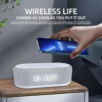 Digital Alarm Clock Wireless Charger,4 in 1 Wireless Charger with Digital Alarm Clock,Bedside with Fast Wireless Charging 15W,Dual Alarm for Heavy Sleepers,Usb Charger,Countdown Timer,Rgb Mode