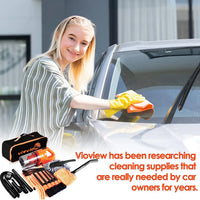 Ultimate Car Cleaning Kit, 17Pcs Car Interior Detailing Kit with High Power Car Vacuum Cleaner, Detailing Brush Set, Windshield Cleaner, Complete Car Cleaning Supplies for Deep Cleaning