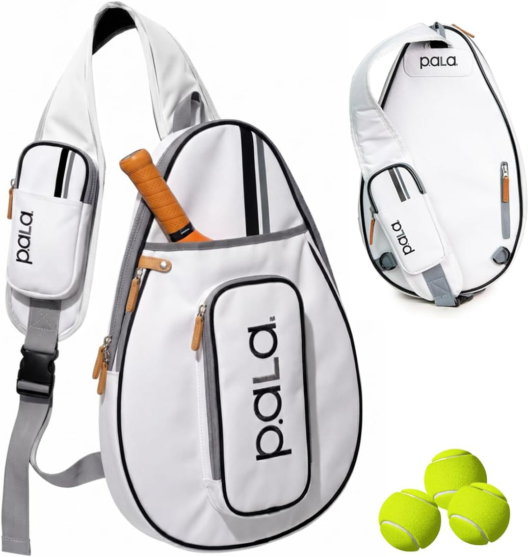 Multi-Sport Crossbody Padel Bag – Fits 2 Padel Rackets, Lightweight 2.07 Lb, Fence Hook, 13” Device Sleeve, Compact Racket Bag for Padel, Tennis & Pickleball