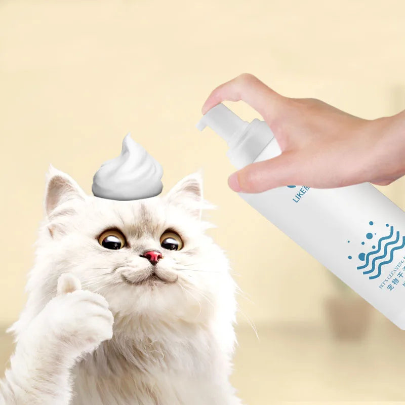 Espuma de Limpieza en Seco para Perros y Gatos | Sin Enjuague