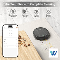 C2 2 in 1 Robot Vacuum and Mop Combo Cleaner, Black