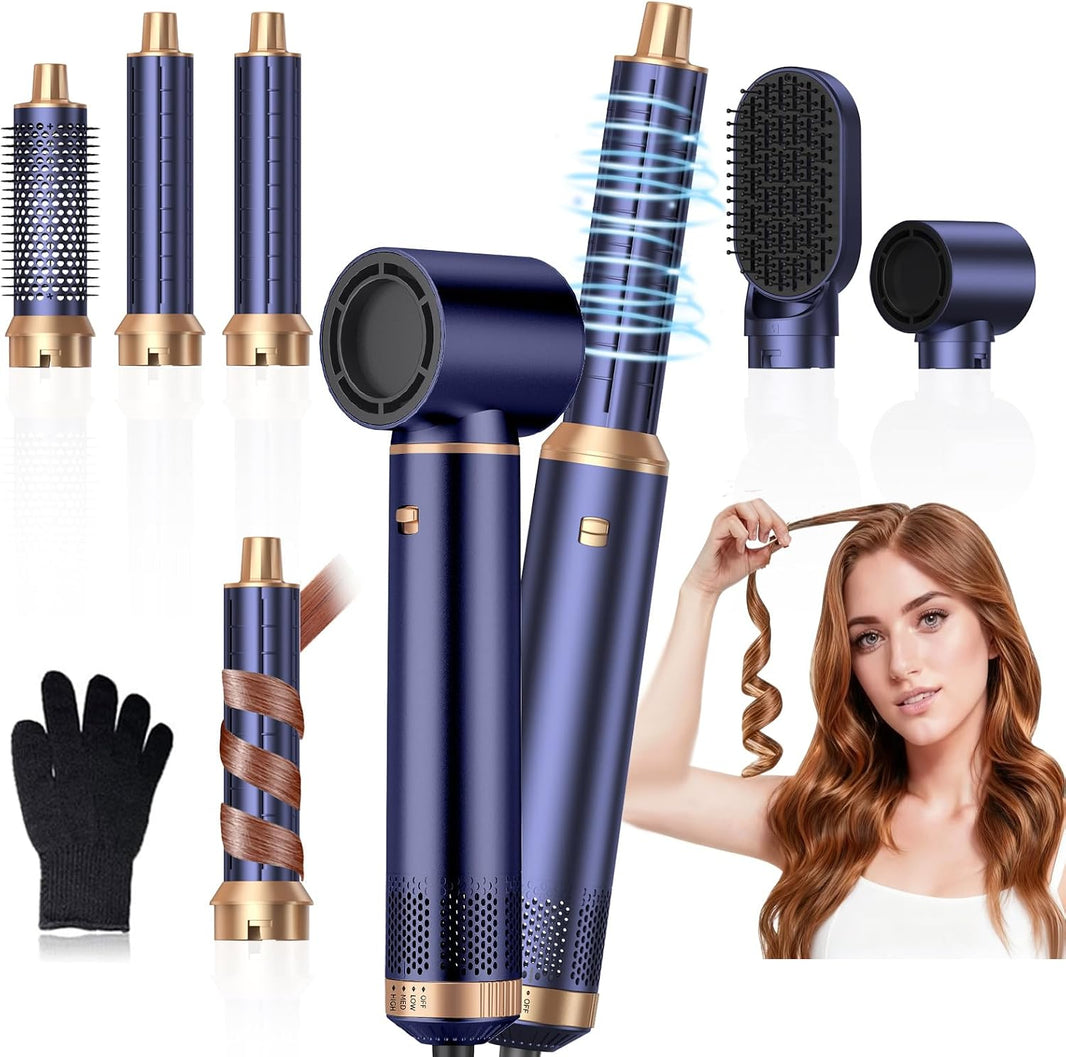 5 in 1 Blow Dryer Brush, Upgrade Hair Dryer Brush Air Curler Air Curl Wrap