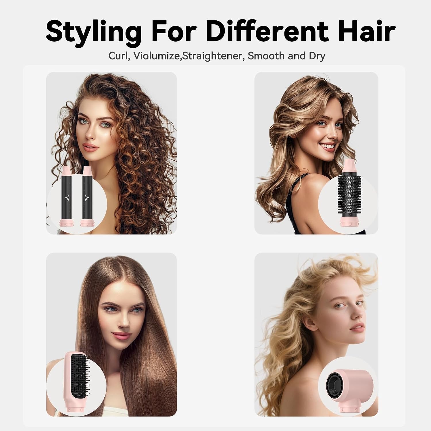 5-In-1 Blow Dryer Brush & Auto-Wrap Air Styler Set