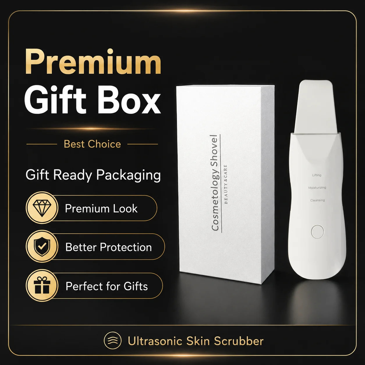 Ultrasonic Skin Scrubber Blackhead Remover Deep Pore Cleaner Facial Cleansing Device Exfoliator