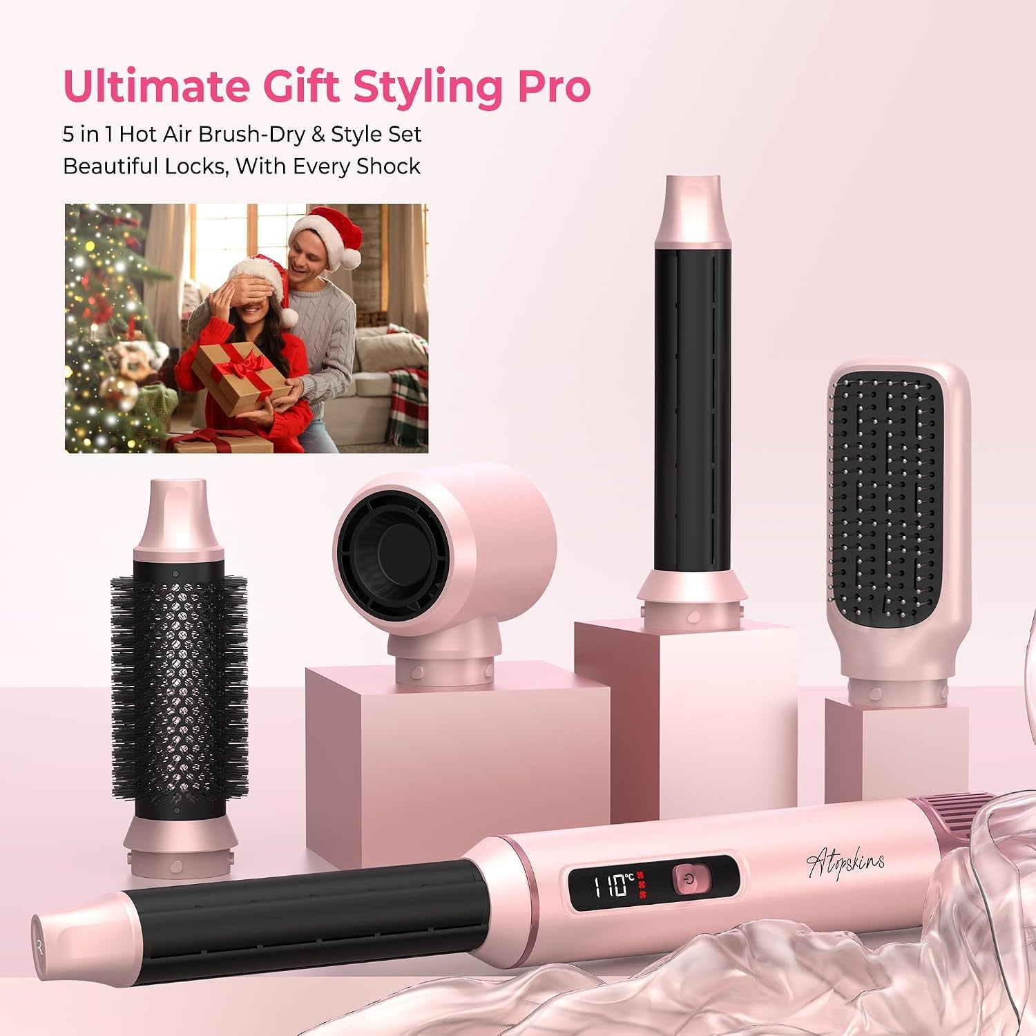 5-In-1 Blow Dryer Brush & Auto-Wrap Air Styler Set