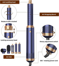 5 in 1 Blow Dryer Brush, Upgrade Hair Dryer Brush Air Curler Air Curl Wrap