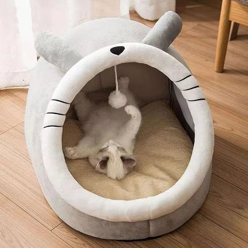 Cama Cueva para Gatos y Perros | Refugio Suave y Acogedor