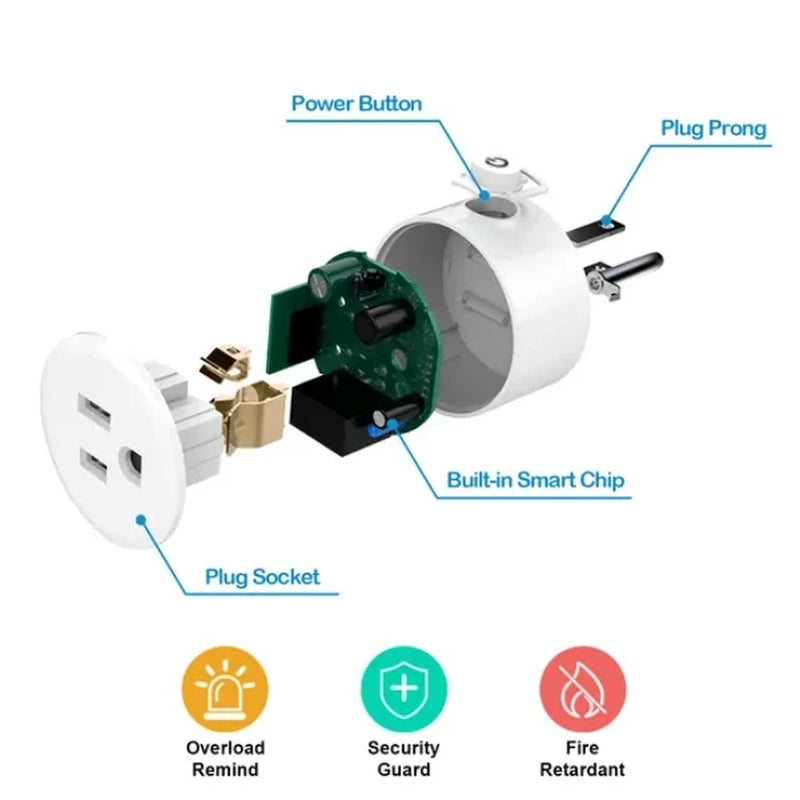 Wifi Smart Plug Outlet Wireless Smart Socket APP Remote Voice Control Timer Alexa Google US