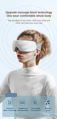 Masajeador de Ojos MUKASI con Calor, Vibración y Bluetooth