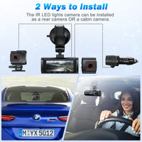 Dash Cam Front and Rear, 4K Full HD Dash Camera with Built-In Wifi GPS, Super Night Vision, WDR, 24H Parking Mode, 32GB Card Included