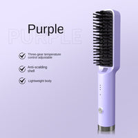 Straight Hair Comb Electric Hot Comb Straight Curly Hair Two-In-One Comb Three-Speed Temperature for Different Needs