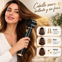 Peine Secador 5 en 1 con Tecnología de Iones Negativos para un Cabello Suave y Brillante